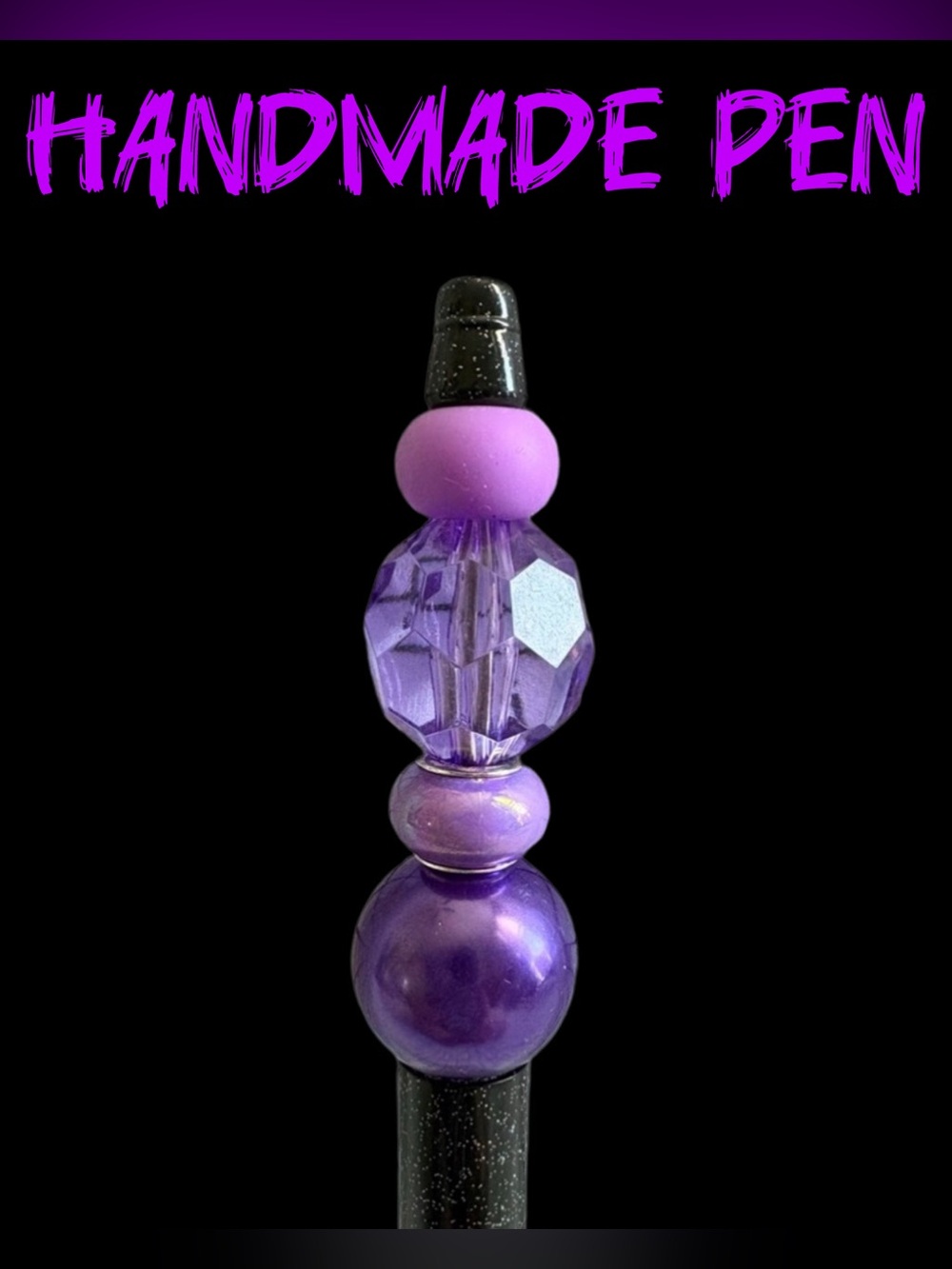 Purple Majesty Custom Beaded Ink Pen
